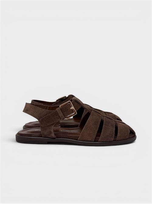Sandalo basso in suede tabacco IL LACCIO | RGN70SUEDETABACCO